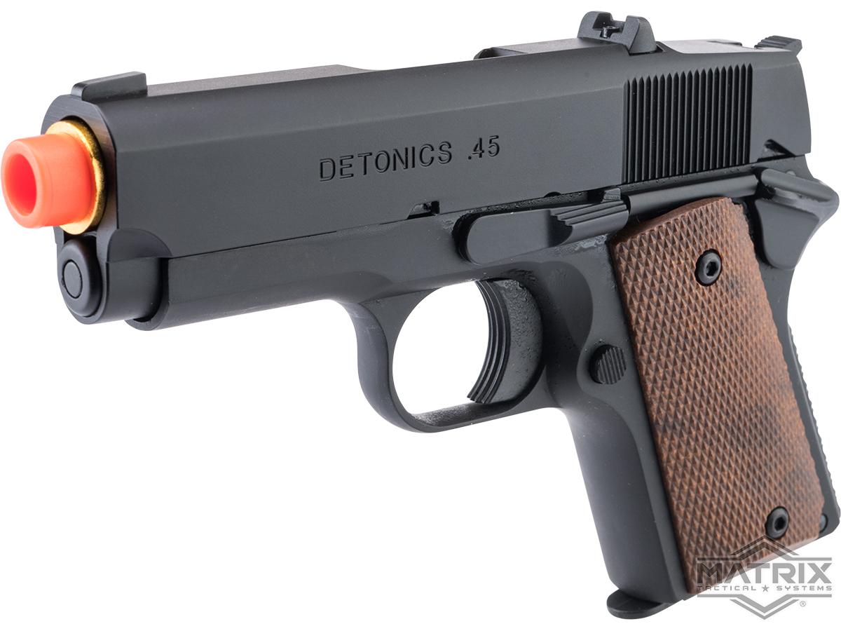 Matrix Elite Detonics 1911 .45 Combat Master Airsoft Gas Blowback Pistol (Model: Black / Brown)