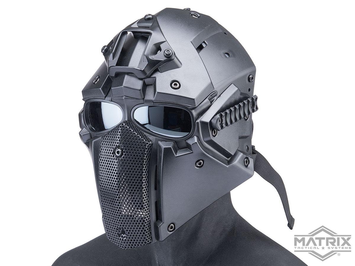 Matrix Tactical Helmet with Mesh Guard (Color: Black)