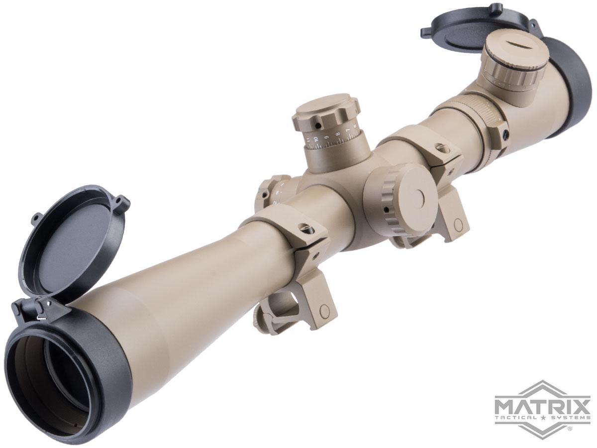 Matrix 3.5-10x40E-SF Illuminated Red/Green Reticle Sniper Scope (Color: Dark Earth)