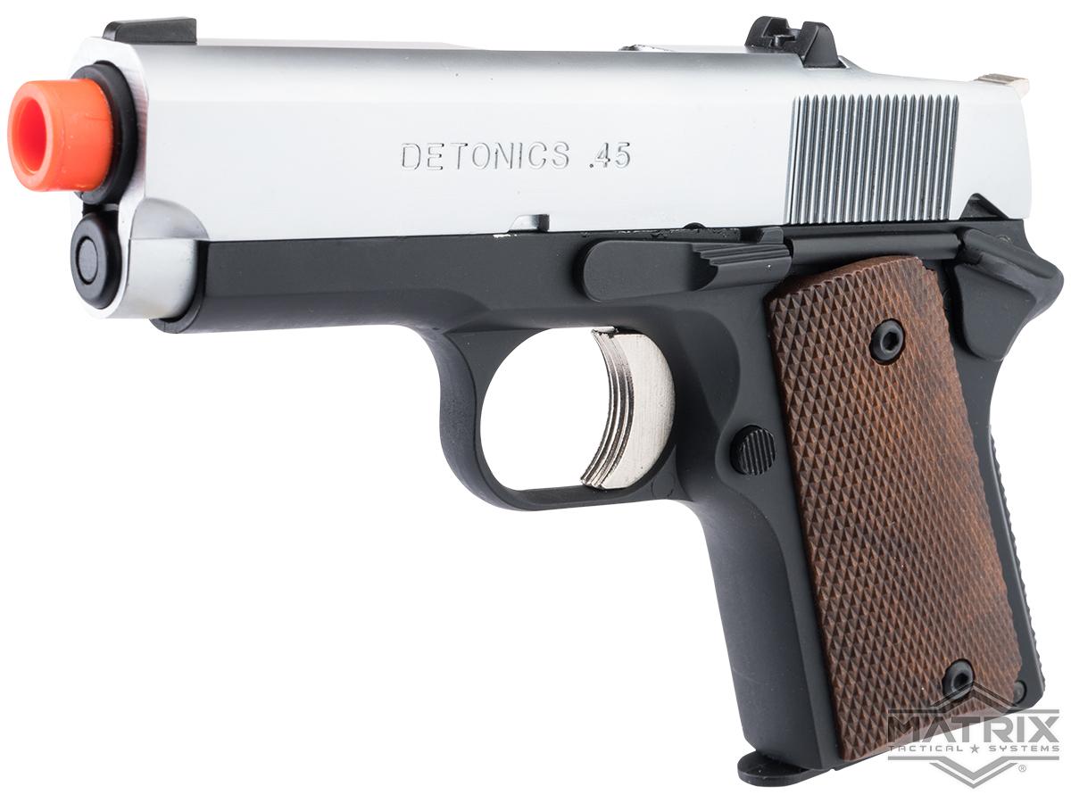 Matrix Elite Detonics 1911 .45 Combat Master Airsoft Gas Blowback Pistol (Model: Black / Silver)