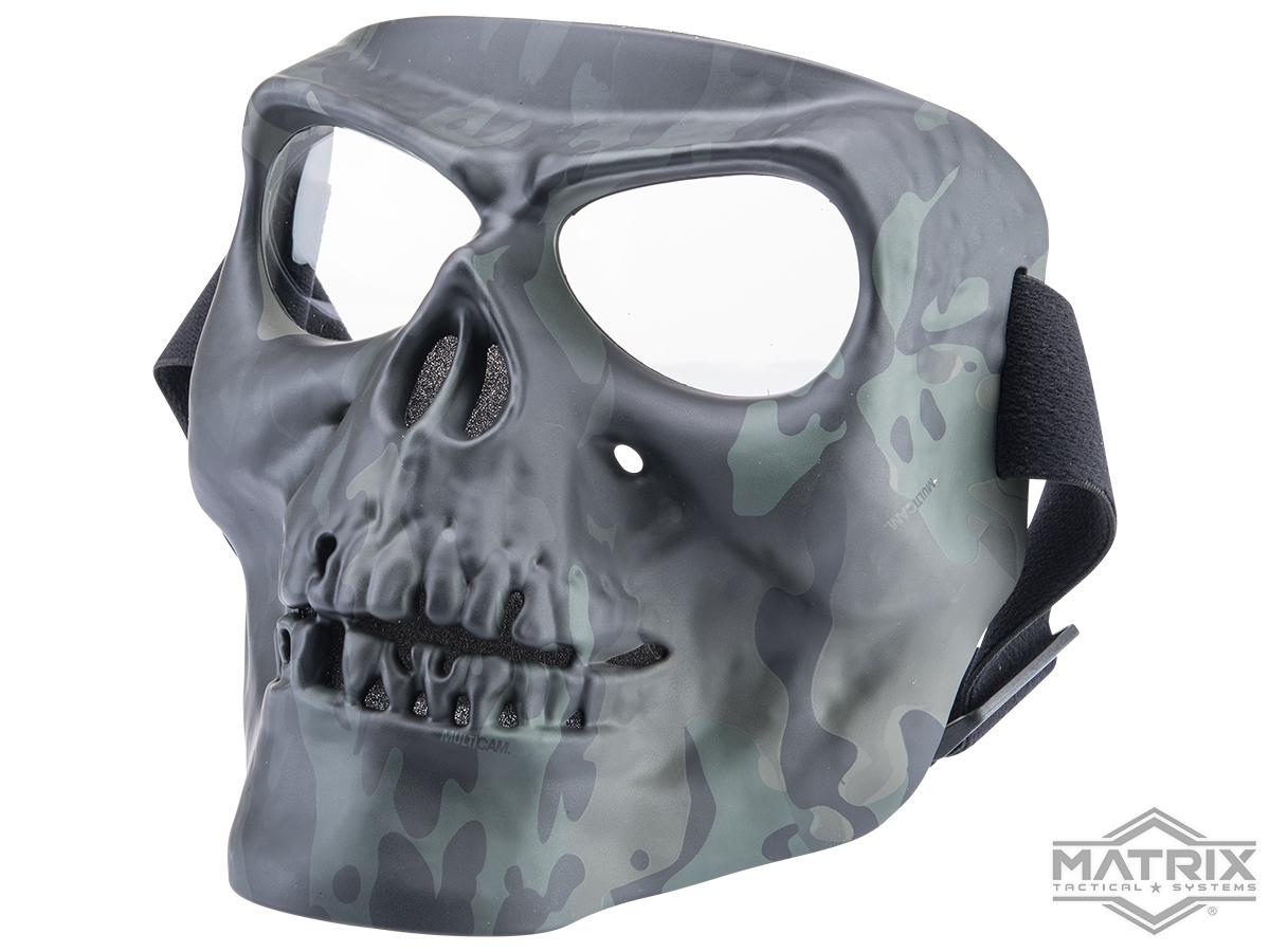 Matrix Skull Full Face Mask (Color: Multicam Black / Clear Lens)