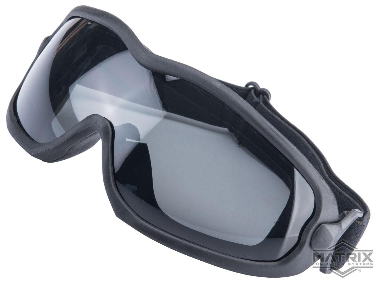 Matrix Tactical Systems Wide View Goggles (Color: Black / Smoke Lens)