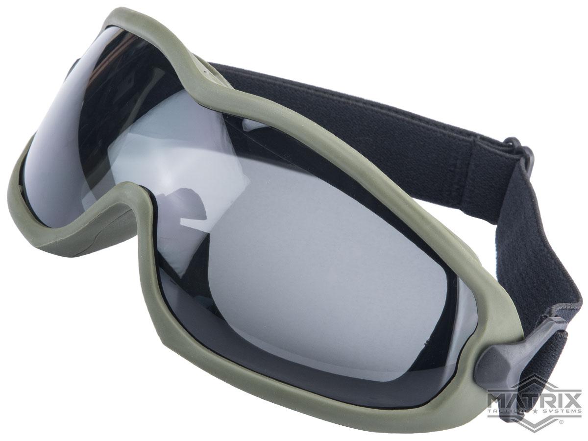 Matrix Tactical Systems Wide View Goggles (Color: OD Green / Smoke Lens)