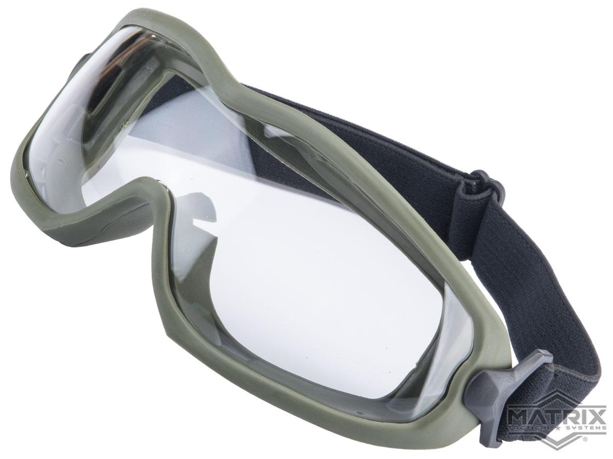 Matrix Tactical Systems Wide View Goggles (Color OD Green / Clear Lens