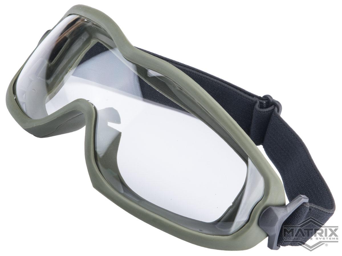 Matrix Tactical Systems Wide View Goggles (Color: OD Green / Clear Lens)