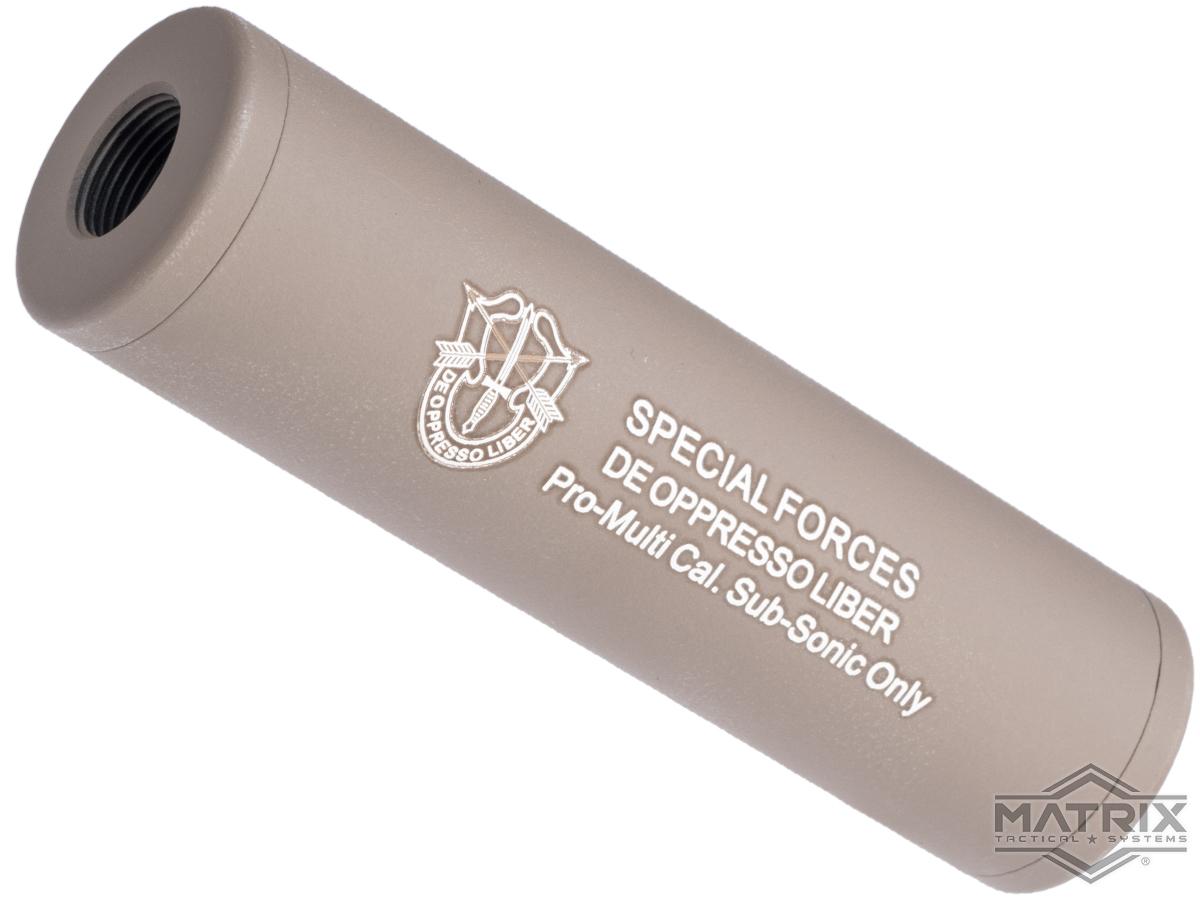 Matrix Airsoft Mock Silencer / Barrel Extension (Model: Special Forces / Tan / 110mm)