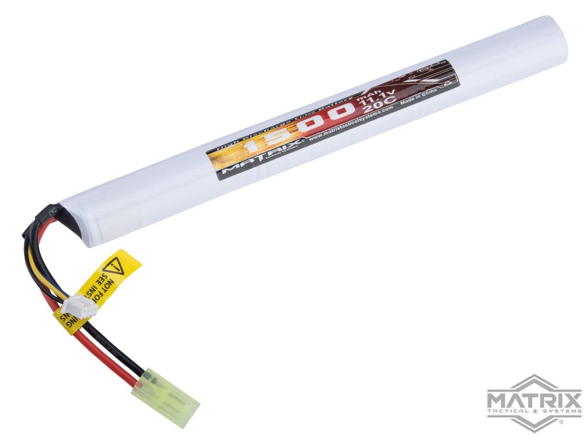 Matrix High Performance 11.1V Stick Type Airsoft Li-Ion Battery (Configuration: 1500mAh / 15C / Small Tamiya)