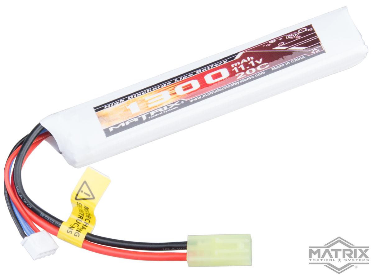 Matrix High Performance 11.1V Stick Type Airsoft LiPo Battery (Model: 1300mAh - 15C / Small Tamiya)