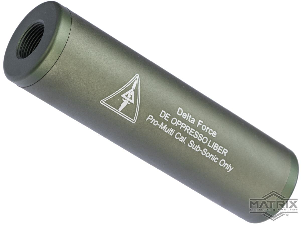 Matrix Airsoft Mock Silencer / Barrel Extension (Model: Delta Force / OD Green / 110mm)
