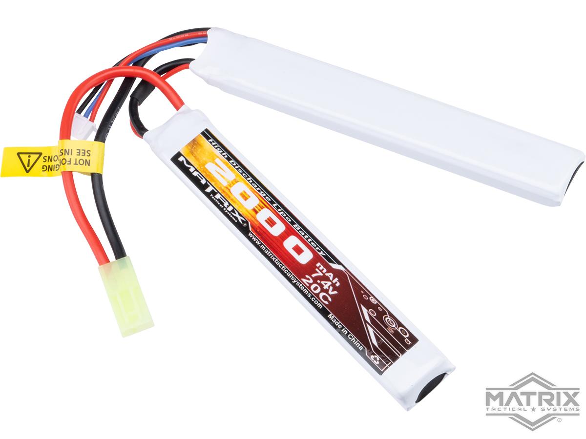 Matrix High Performance 7.4V Butterfly Type Airsoft LiPo Battery (Configuration: 2000mAh / 20C / Small Tamiya)