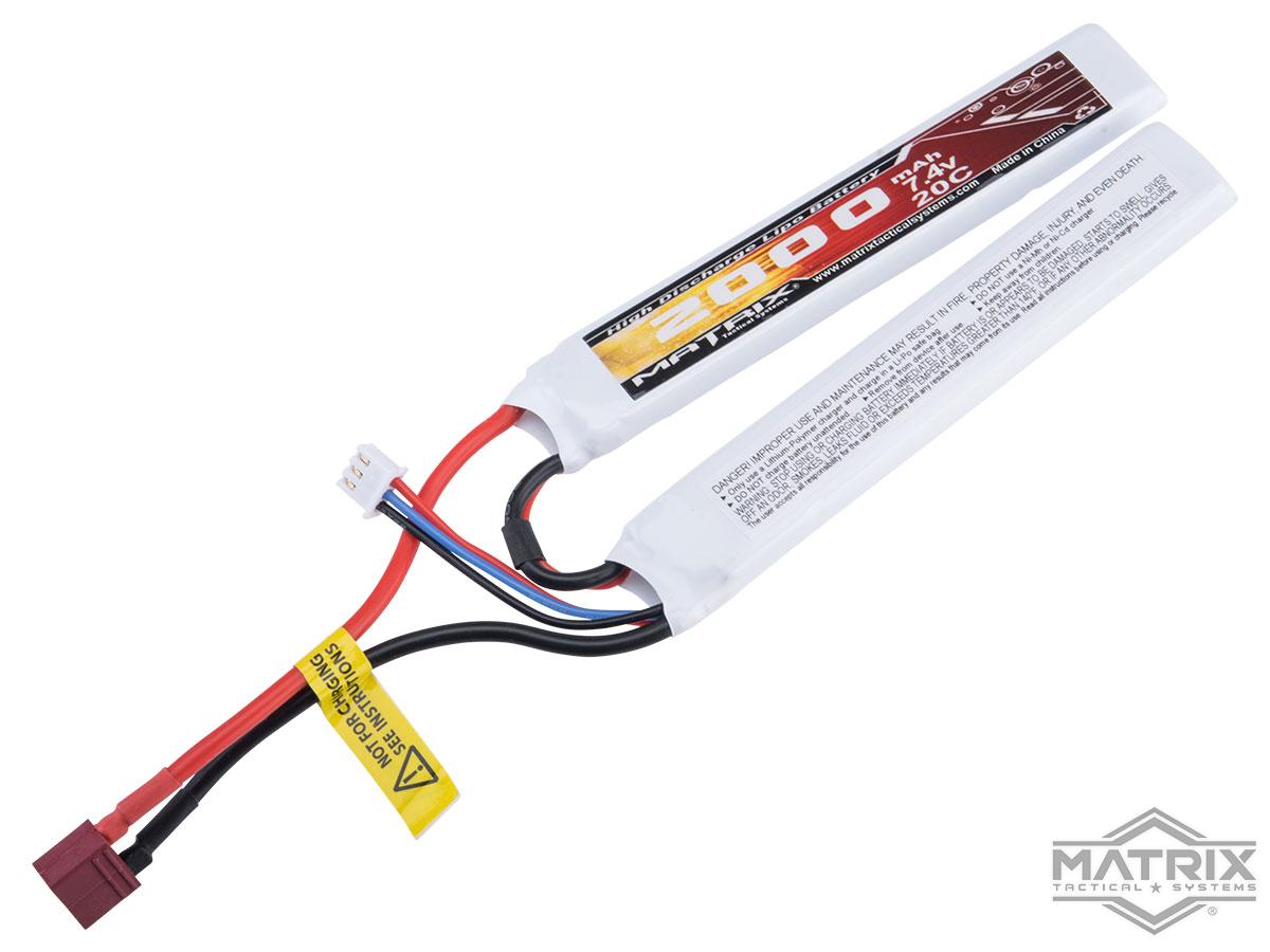 Matrix High Performance 7.4V Butterfly Type Airsoft LiPo Battery (Configuration: 2000mAh / 20C / Deans)