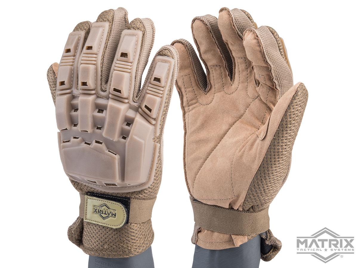 Matrix Full Finger Tactical Gloves (Color: Tan / Medium)