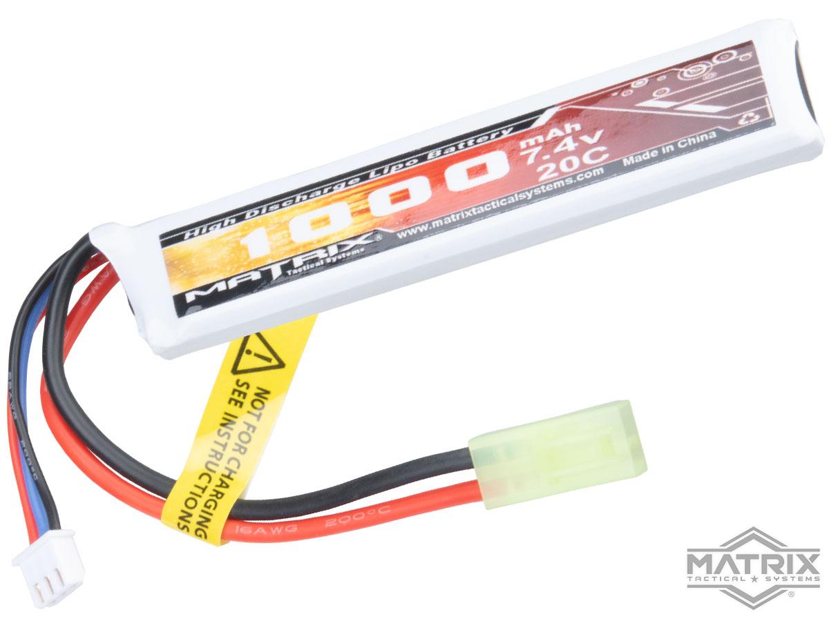 Matrix High 7.4V Stick Type Airsoft LiPo Battery (Configuration: 1000mAh / / Small Tamiya & Long Wire), Accessories & Parts, Batteries, LiPoly / Lithium Cell Batteries, Lithium Polymer Batteries -