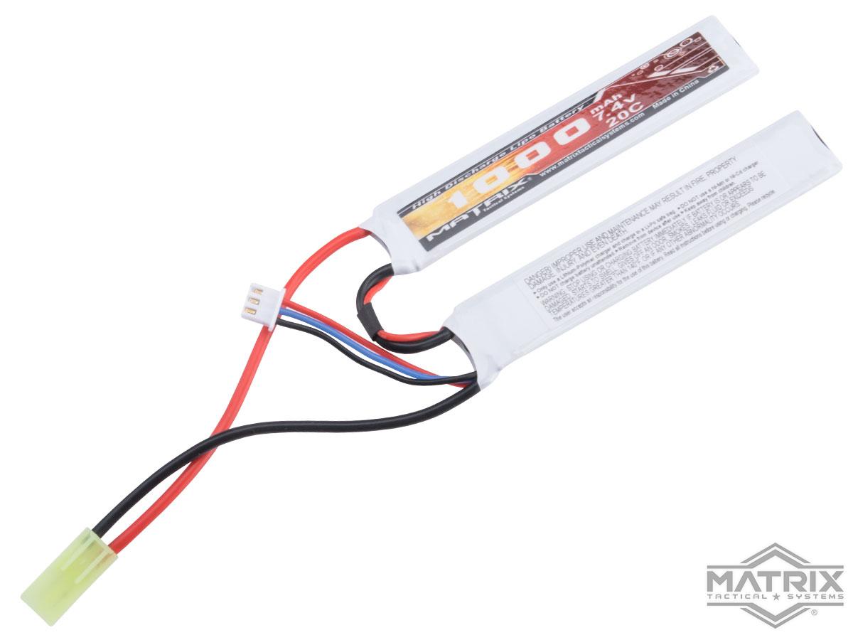 Matrix High Performance 7.4V Butterfly Type Airsoft LiPo Battery (Configuration: 1000mAh / 20C / Small Tamiya)