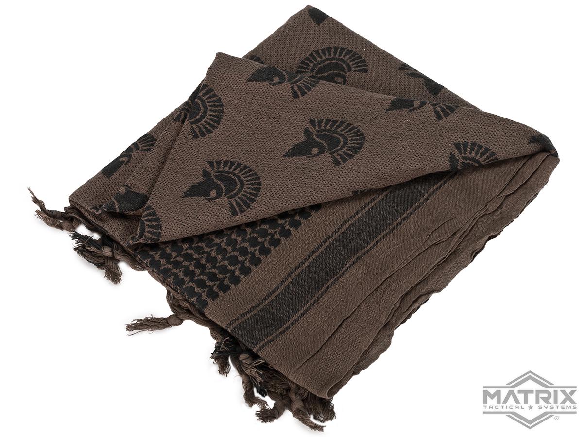 Matrix Woven Stylized Desert Shemagh / Scarves (Color: Dark Brown - Black Spartan)