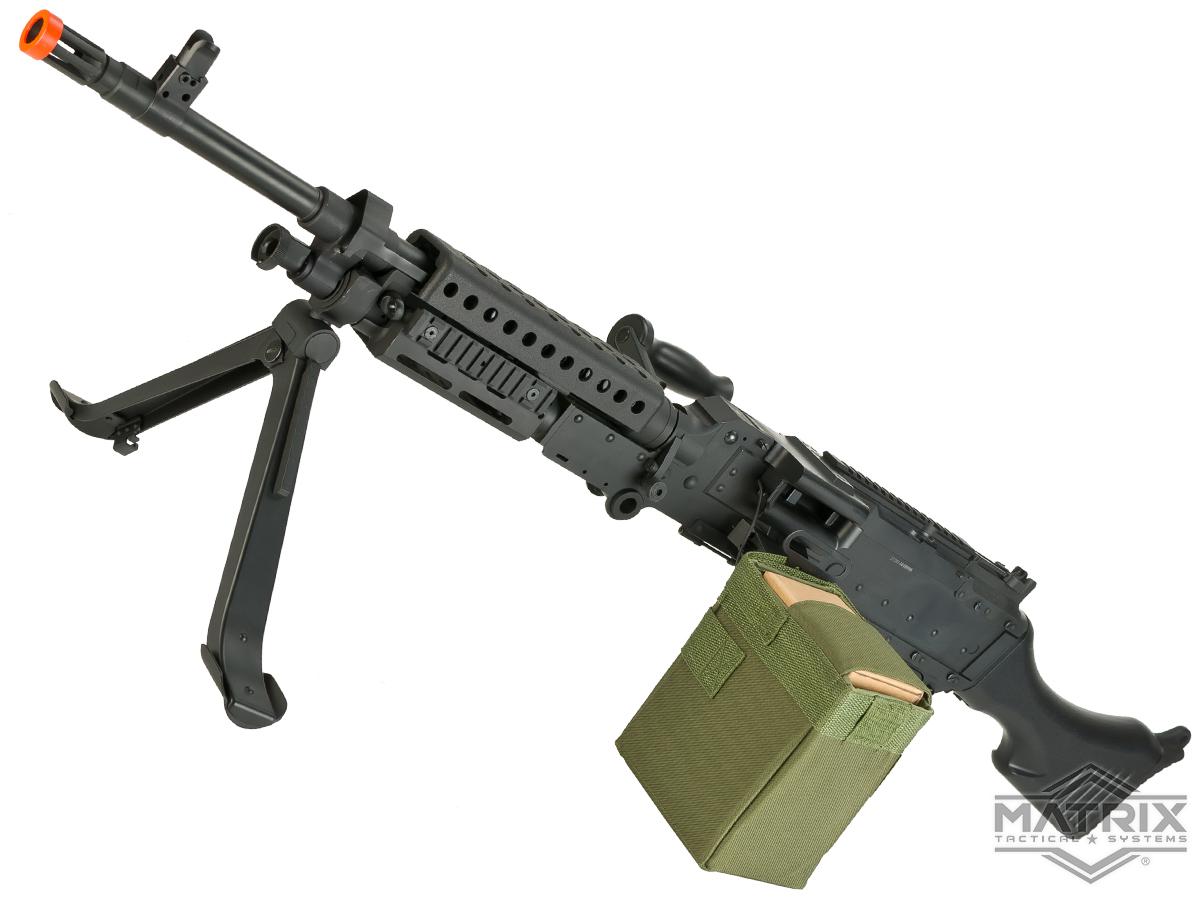 Matrix M240 Airsoft AEG Machine Gun w/ Box Magazine (Model: M240B / Plastic Stock)