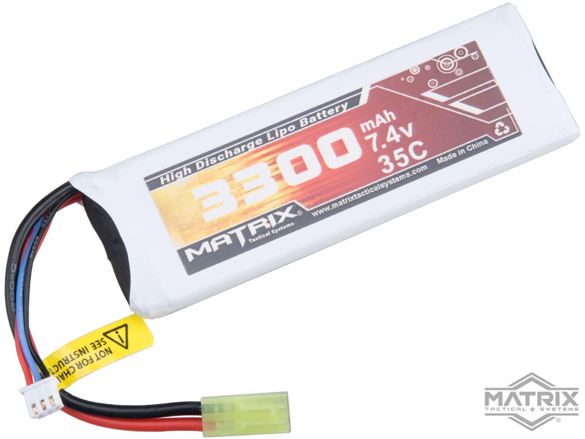 Matrix High Performance 7.4V Brick Type Airsoft LiPo Battery (Configuration: 3300mAh / 35C / Small Tamiya)