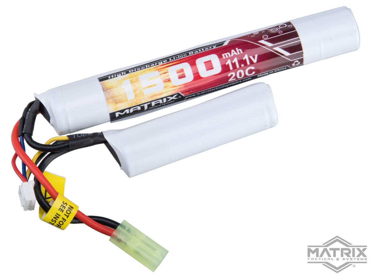 Matrix High Performance 11.1V Butterfly Type Airsoft Li-Ion Battery (Model: 1500mAh - 20C / Small Tamiya)