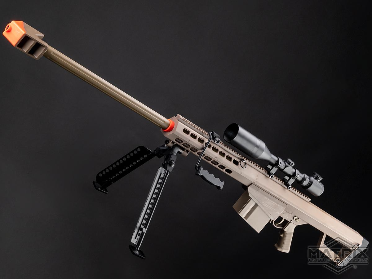 Matrix Barrett Licensed M82A1 Bolt Action Airsoft Sniper Rifle (Model: Desert Earth / Marksman Package)