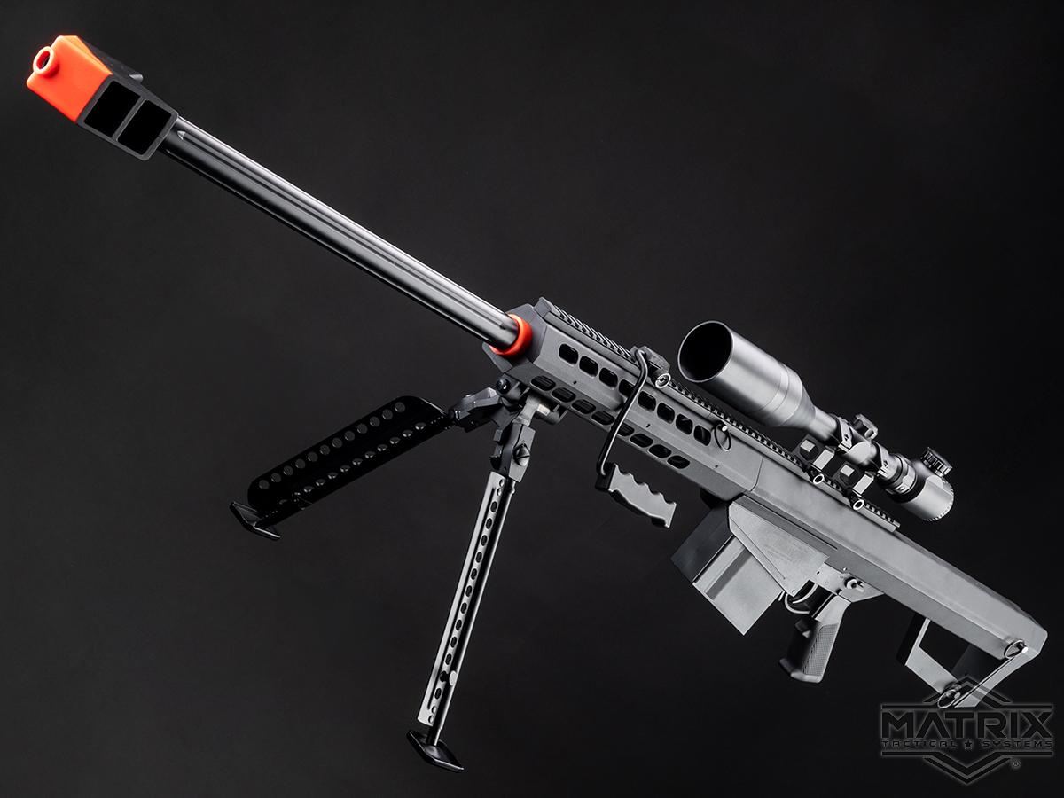 Matrix Barrett Licensed M82A1 Bolt Action Airsoft Sniper Rifle (Model: Black / Marksman Package)