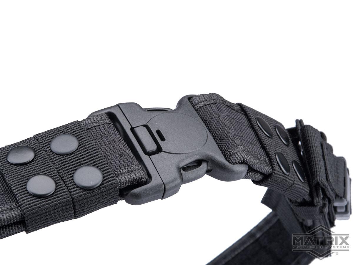 Matrix Ballistic Nylon Tactical Pistol Belt (Color Black w/ Mag