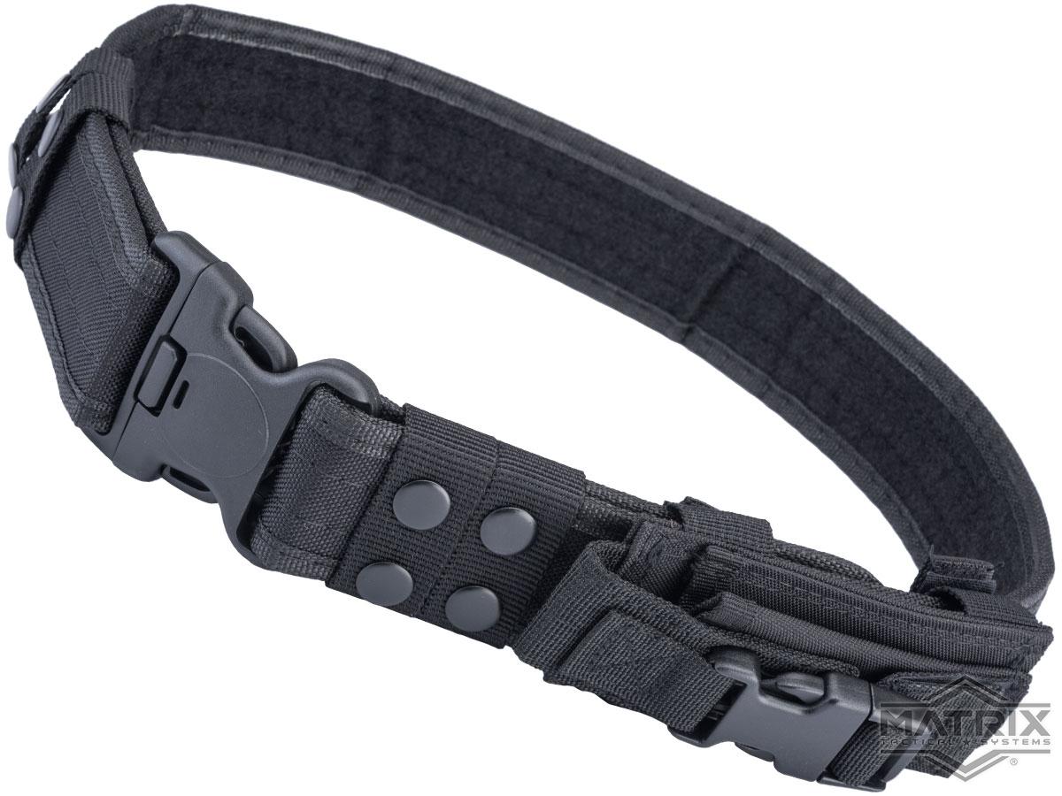 Matrix Ballistic Nylon Tactical Pistol Belt (Color Black w/ Mag