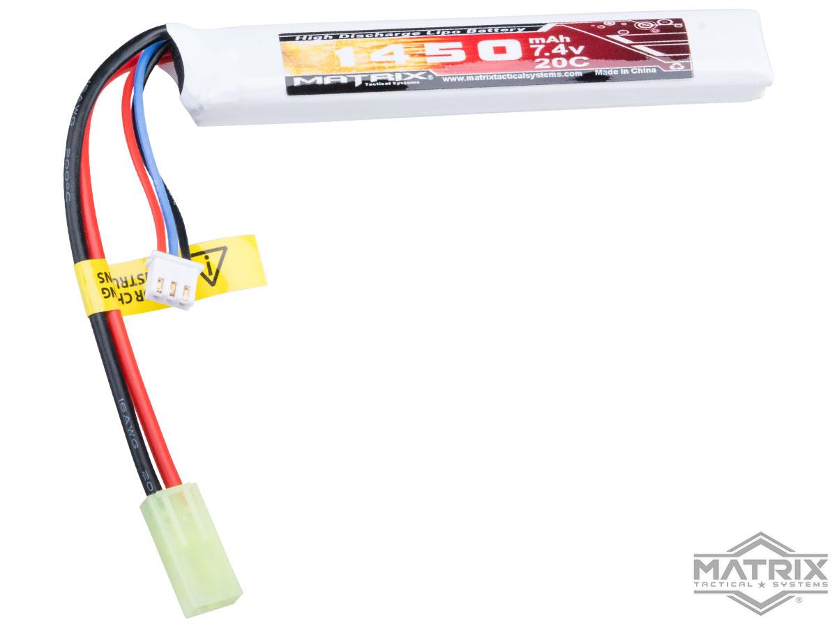 Matrix High Performance 7.4V Stick Type Airsoft LiPo Battery (Model:  1000mAh / 20C / Small Tamiya & Long Wire)