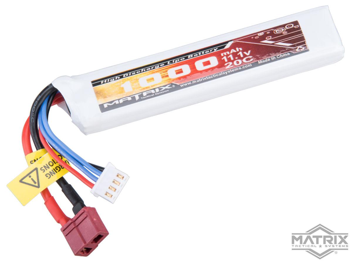 Matrix High Performance 11.1V Stick Type Airsoft LiPo Battery (Model: 1000mAh - 20C / Deans)