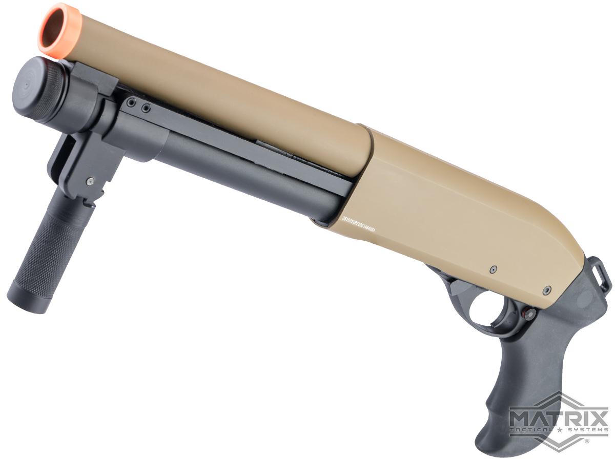 Matrix 3/6 Burst Firing Multi-Shot Gas Powered Airsoft Shotgun (Model: Super CQB / Tan)