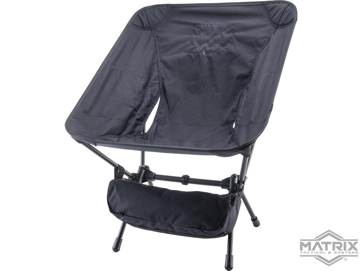 Matrix Tactical Portable Folding Camping Chair (Color: Black)