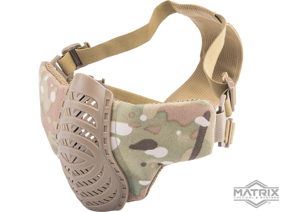 Matrix Low Profile Tactical Padded Lower Half Face Mask (Color: Camo)