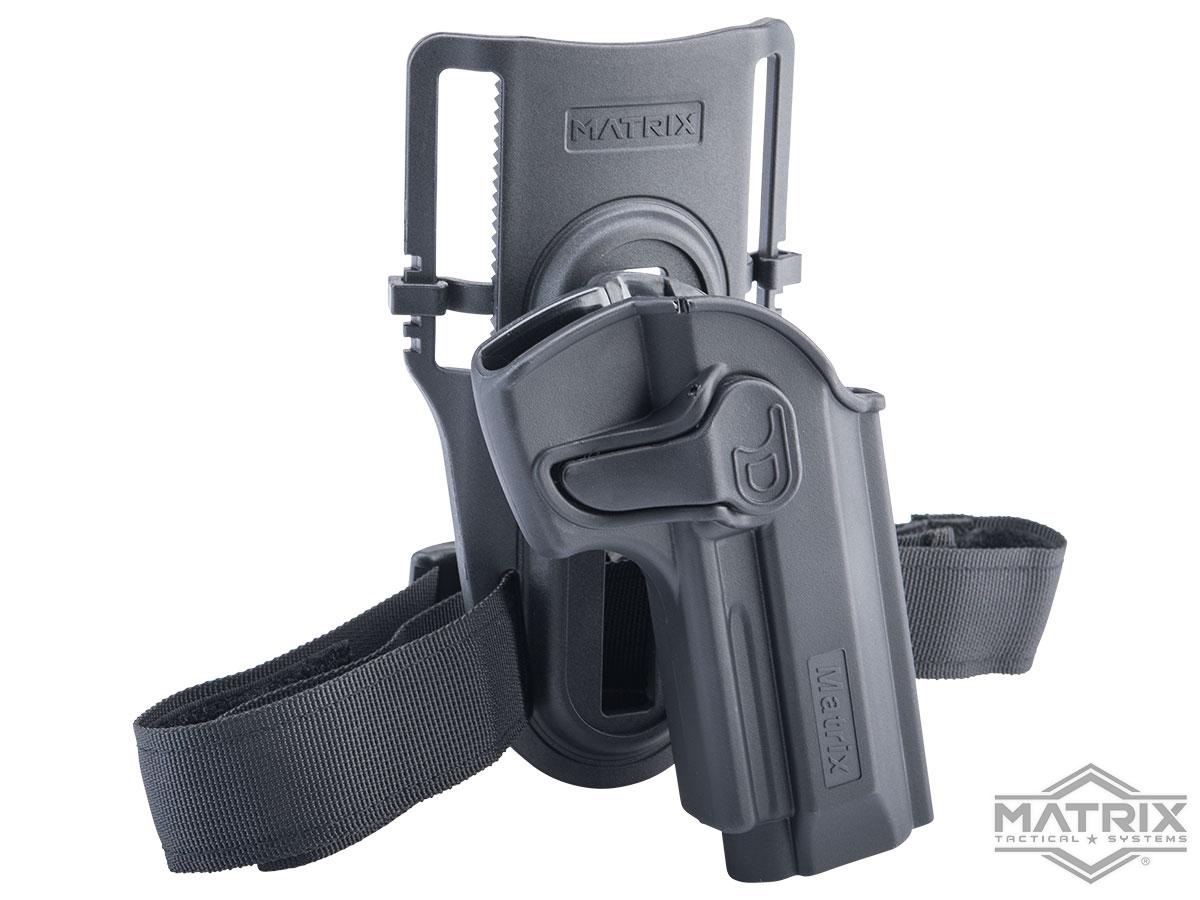 Matrix Hardshell Adjustable Holster for M9 Series Airsoft Pistols (Type: Black / Low Ride Mount)