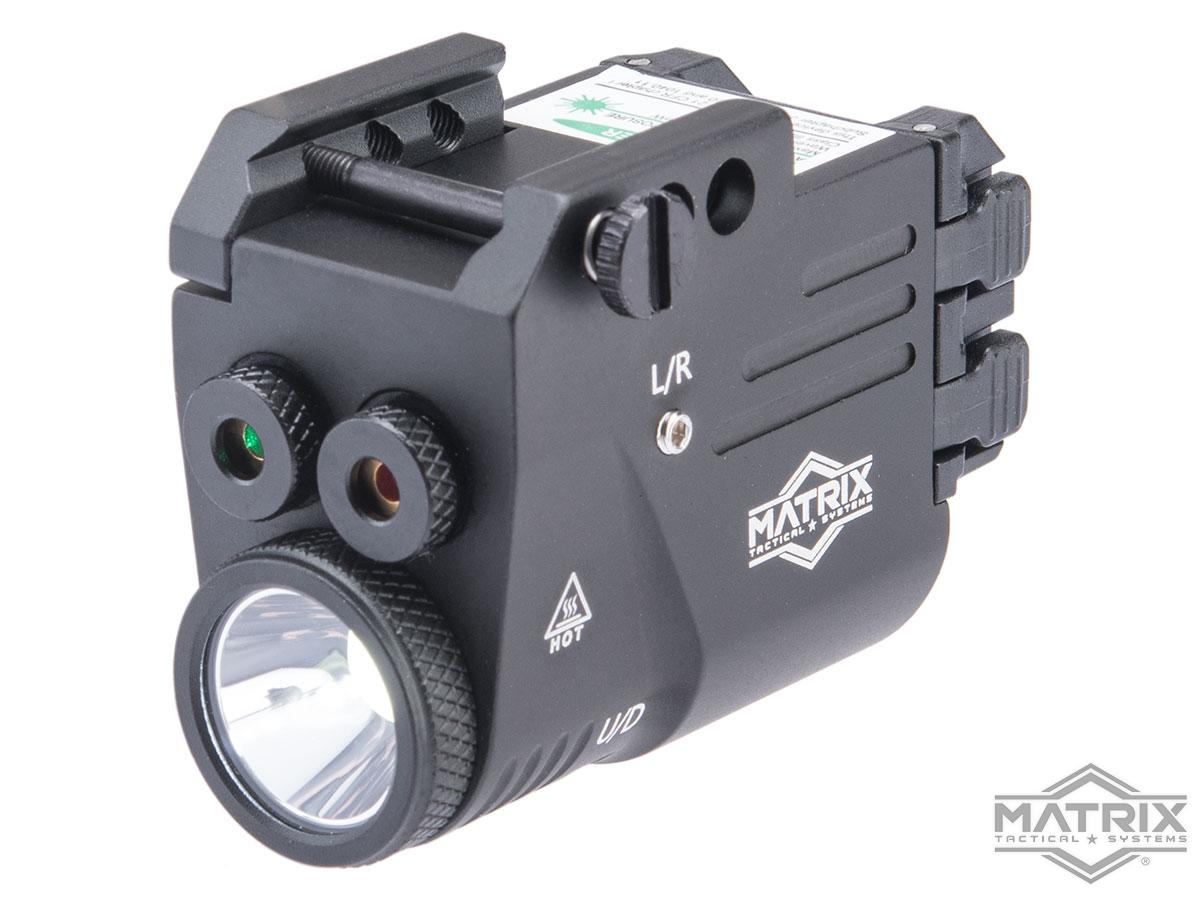 Matrix Max-Luminous Weapon Mount Combat Flashlight (Model: L53A10 Compact w/ Red & Green Laser)