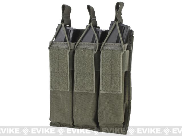 Matrix Airsoft SMG Triple Magazine MOLLE Pouch (Color: Foliage Green)