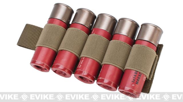 Matrix 5rd Shotgun Shell Holder w/ Hook Backing (Color: Coyote Brown)