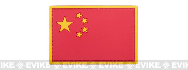 PVC Hook and Loop International Flag Patch (Flag: China)