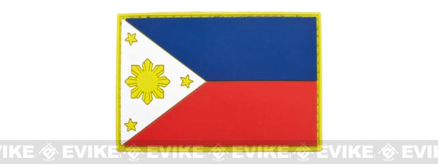 PVC Hook and Loop International Flag Patch (Flag: Philippines)