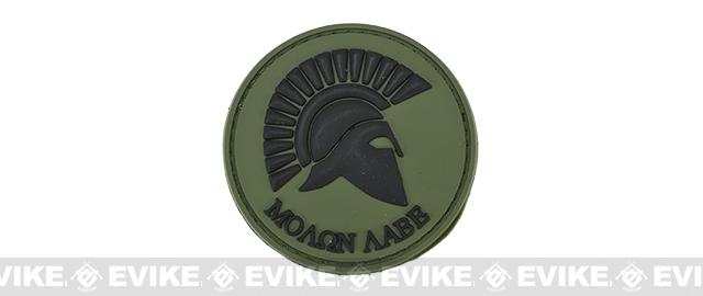 Matrix Spartan: Molon Labe PVC Hook and Loop IFF Patch (Color: OD Green)