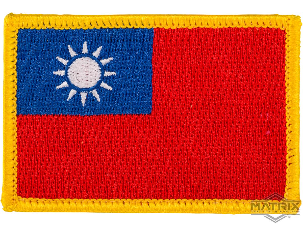 Matrix Country Flag Series Embroidered Morale Patch (Country: Taiwan)