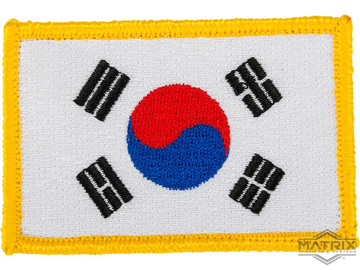 Matrix Country Flag Series Embroidered Morale Patch (Country: Korea)