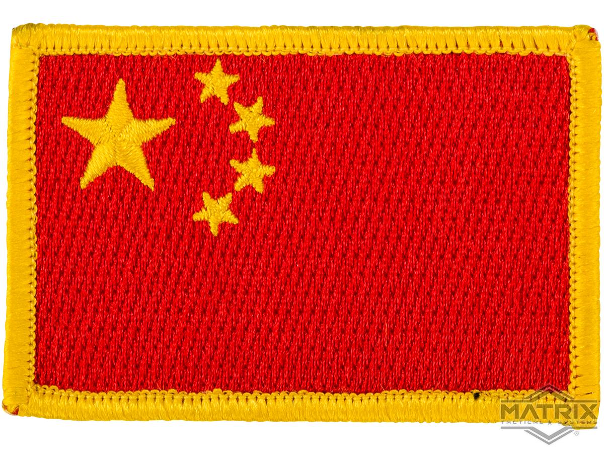 Matrix Country Flag Series Embroidered Morale Patch (Country: China)