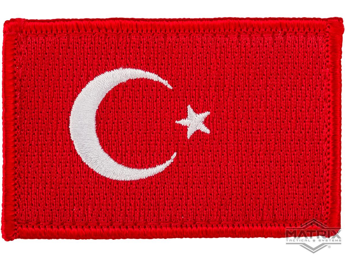 Matrix Country Flag Series Embroidered Morale Patch (Country: Turkey)