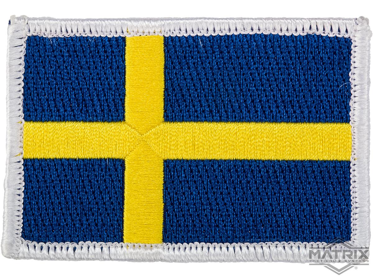 Matrix Country Flag Series Embroidered Morale Patch (Country: Sweden)