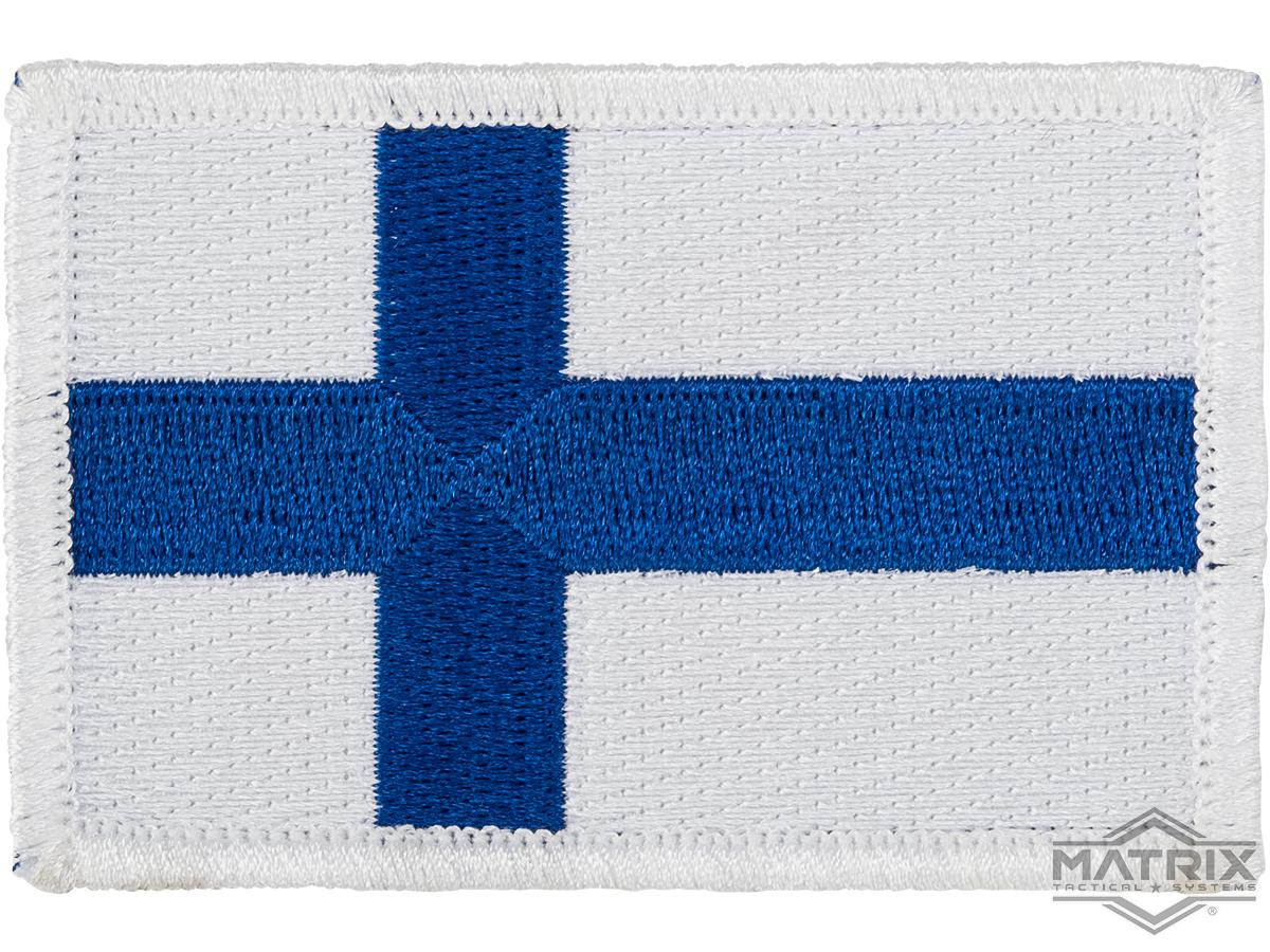 Matrix Country Flag Series Embroidered Morale Patch (Country: Finland)
