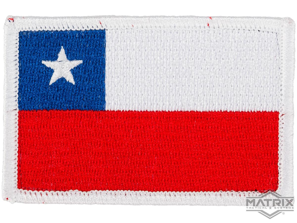 Matrix Country Flag Series Embroidered Morale Patch (Country: Chile)