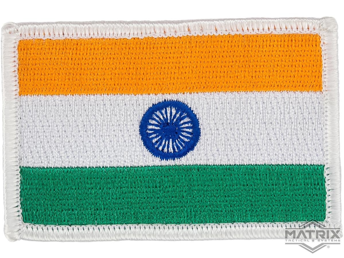 Matrix Country Flag Series Embroidered Morale Patch (Country: India)