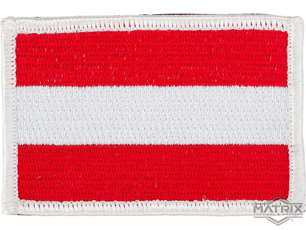 Matrix Country Flag Series Embroidered Morale Patch (Country: Austria)