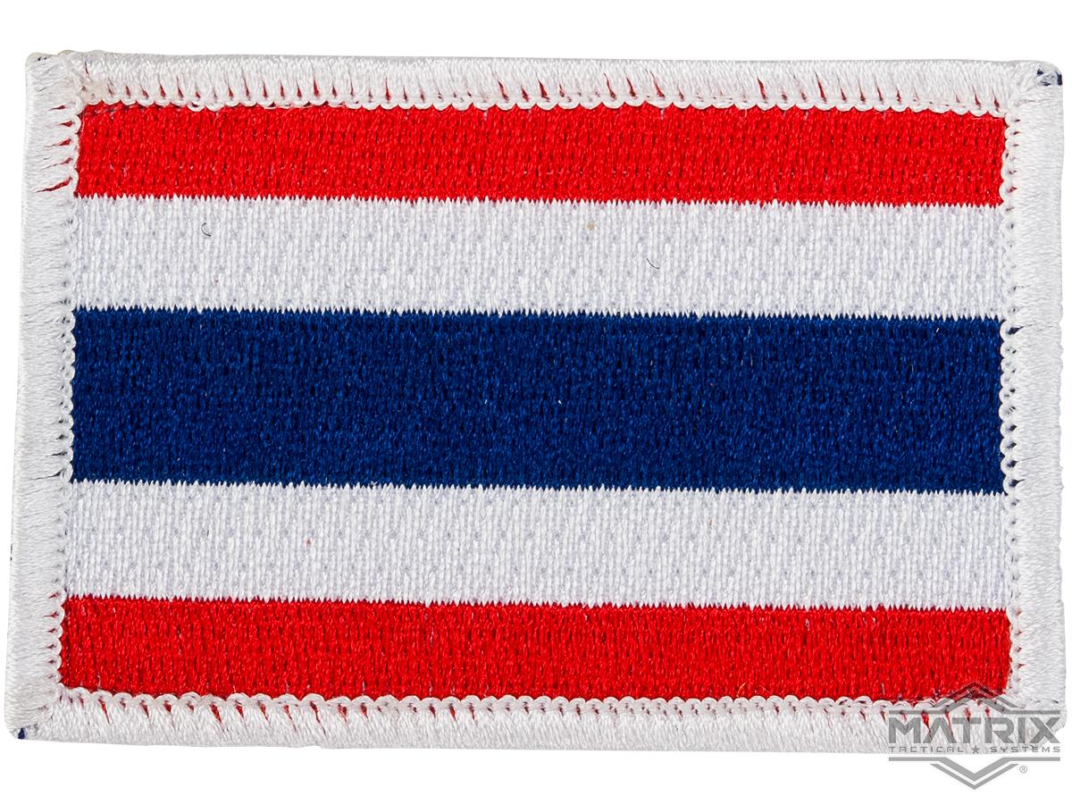 Matrix Country Flag Series Embroidered Morale Patch (Country: Thailand)
