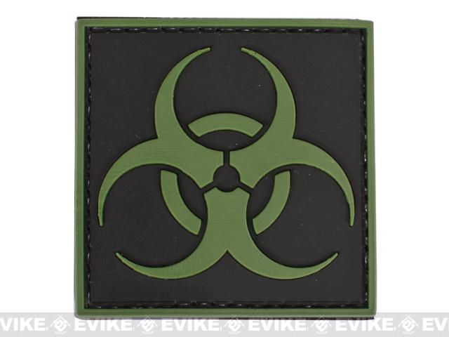 PVC Hook and Loop Patch - Biohazard Symbol