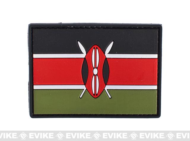 PVC Hook and Loop International Flag Patch (Flag: Kenya)